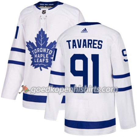 Toronto Maple Leafs John Tavares 91 Adidas Wit Authentic Shirt - Mannen